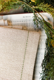Embroidered Pinecone Napkins
