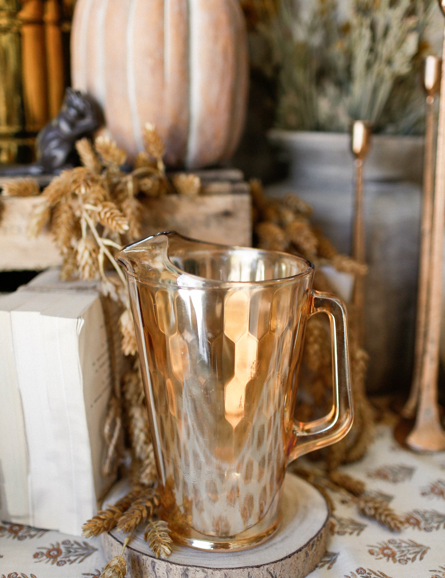 Vintage Carnival Glass Pitcher The Little Burlap Barn®