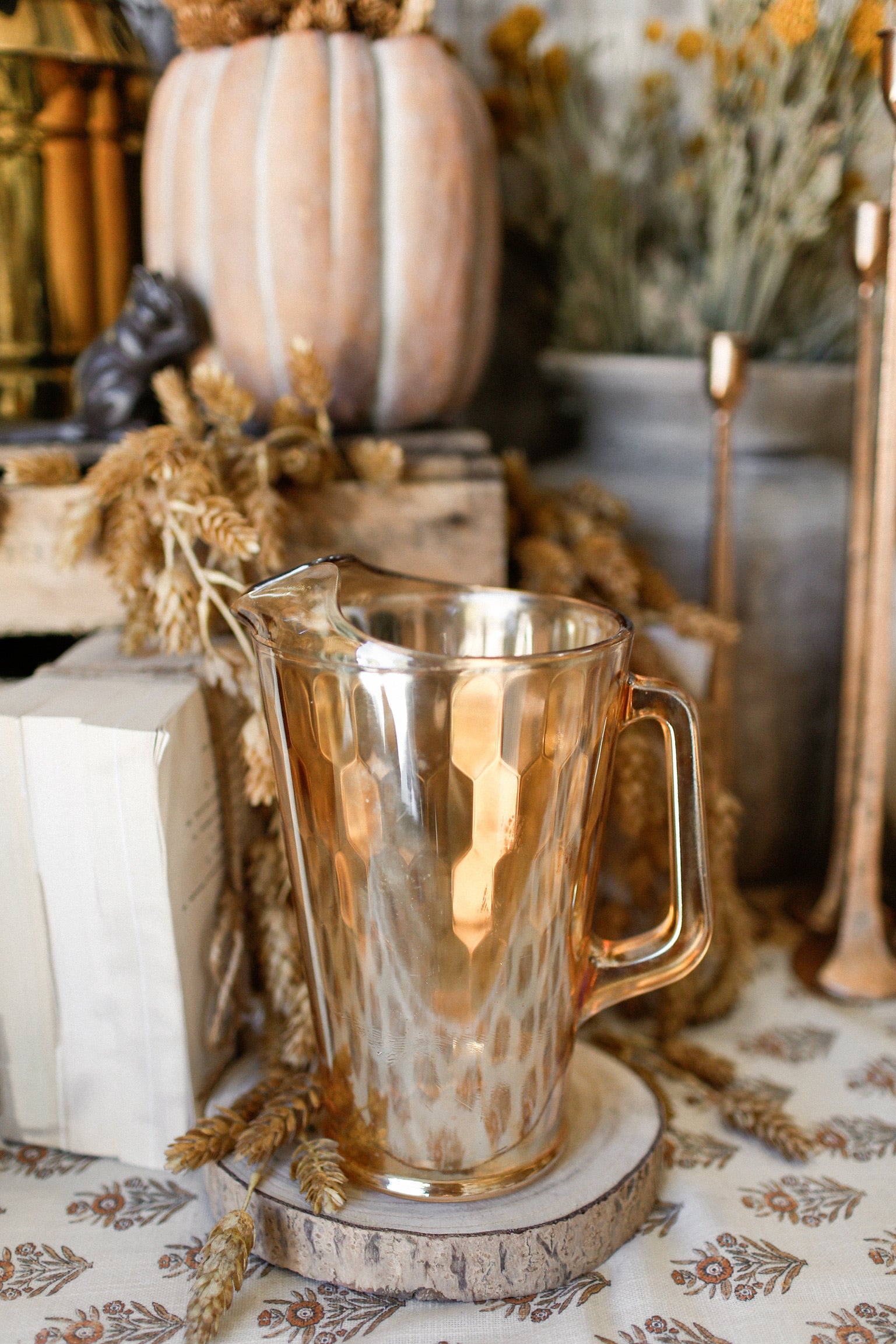Vintage Carnival Glass Pitcher The Little Burlap Barn®