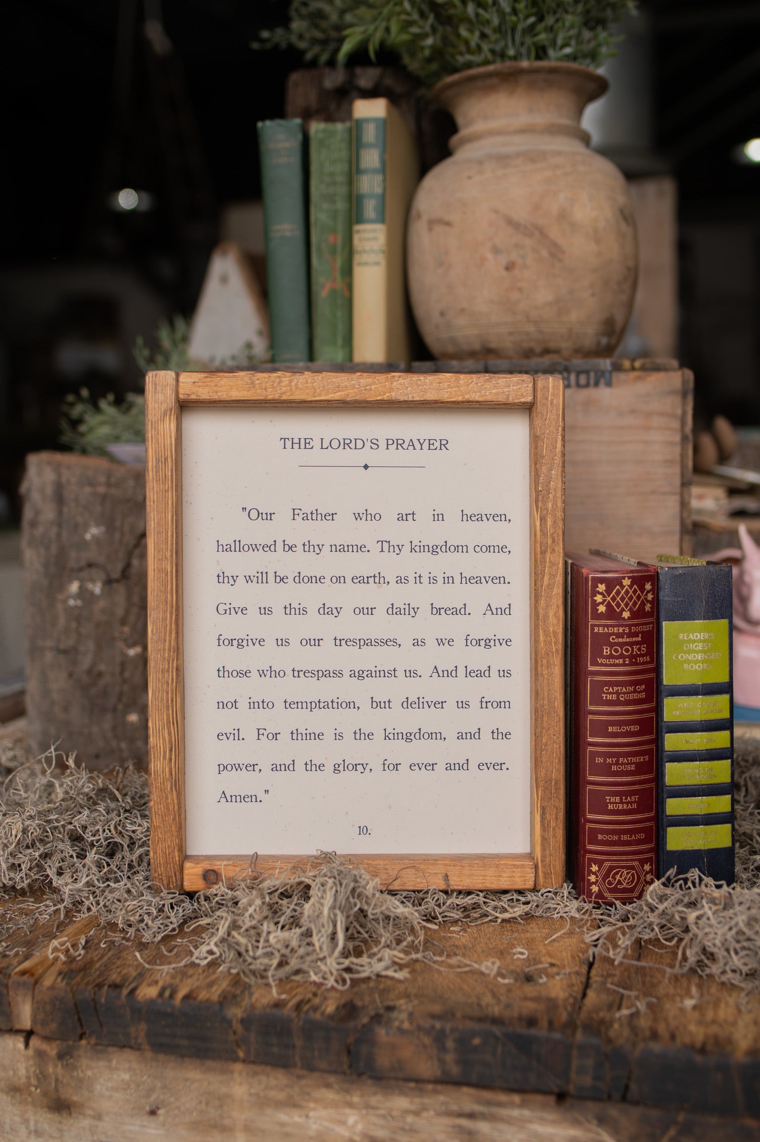 Handmade "Lord’s Prayer" Framed Sign The Little Burlap Barn®