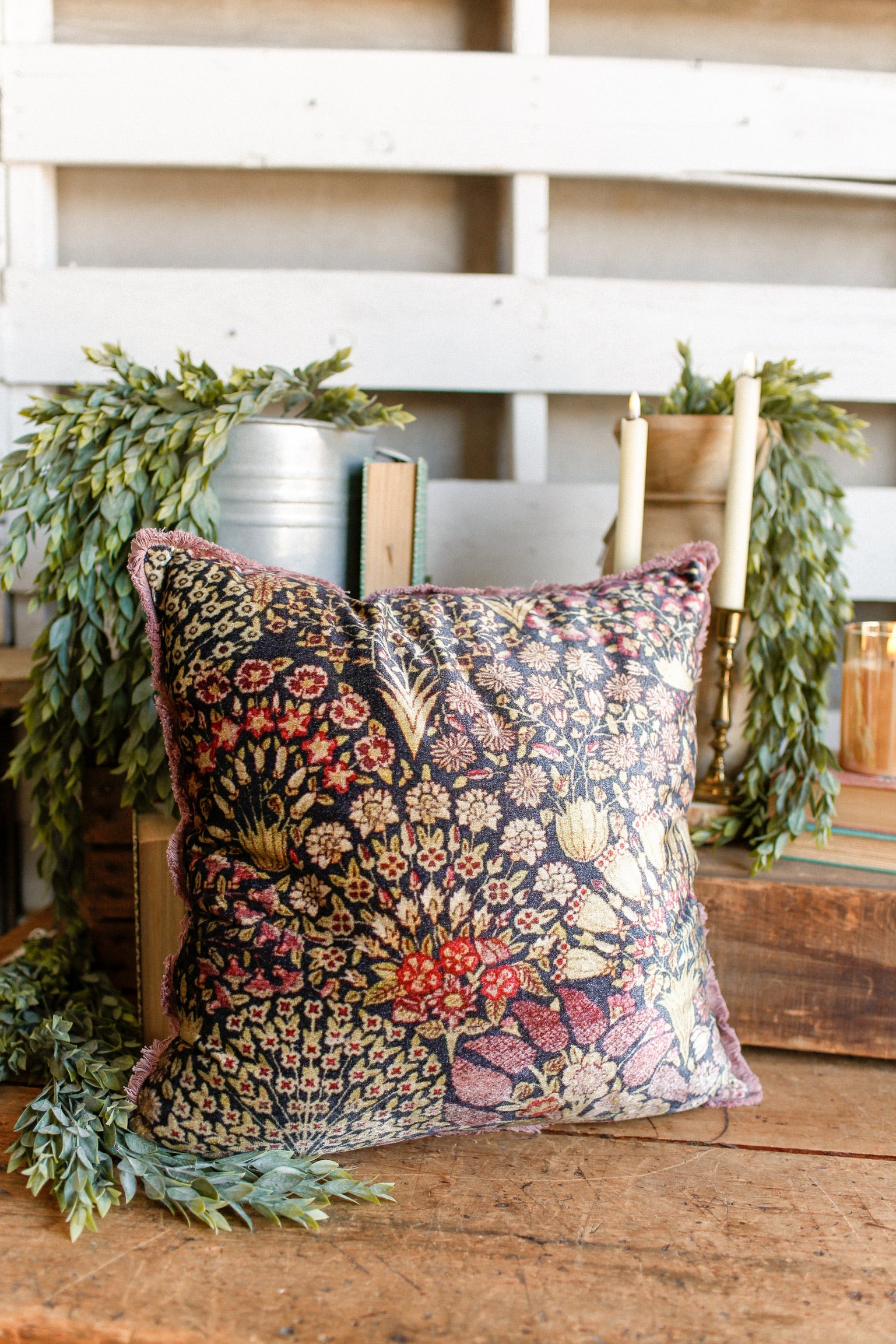Velvet Botanical Pillow