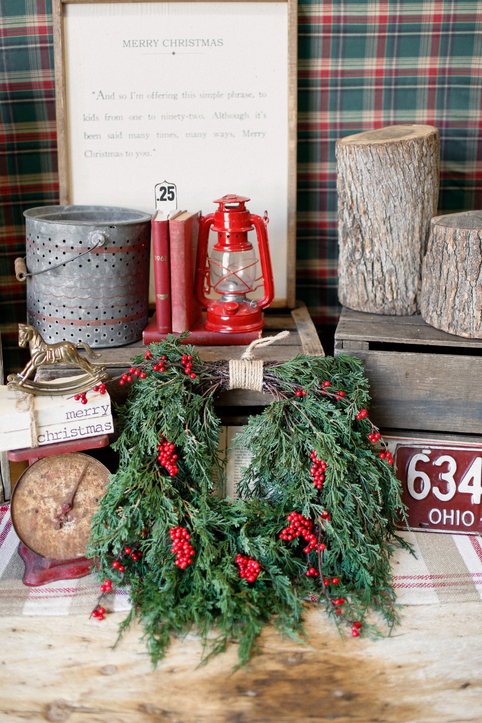 Forest Falls Berry Wreath (L)