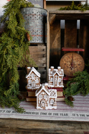 White Lighted Gingerbread House (S)
