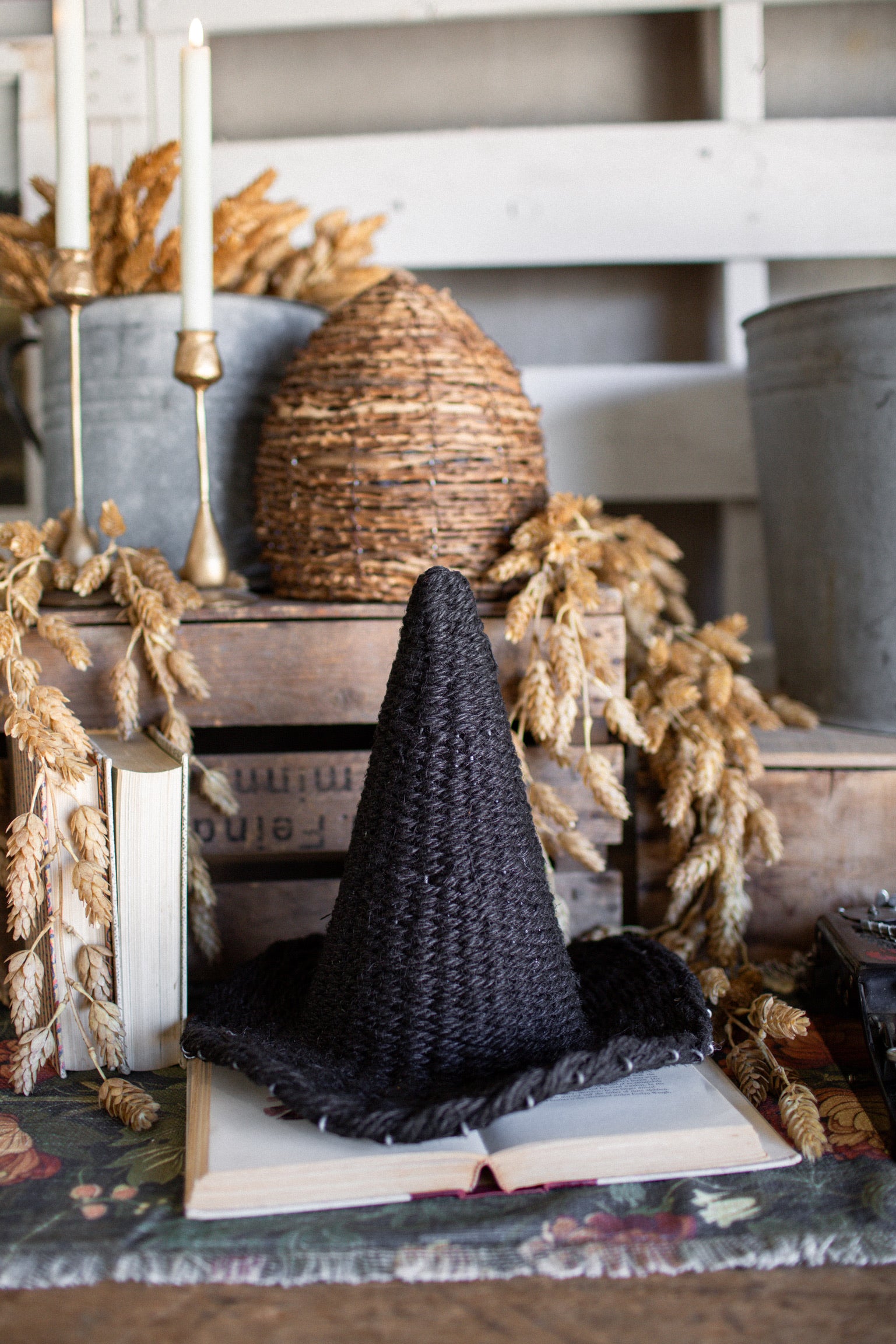 Wicker Witch Hat