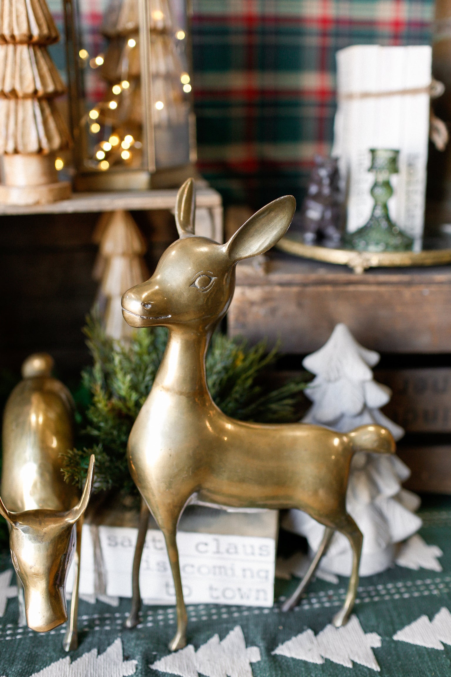 Vintage Brass Regency Deer