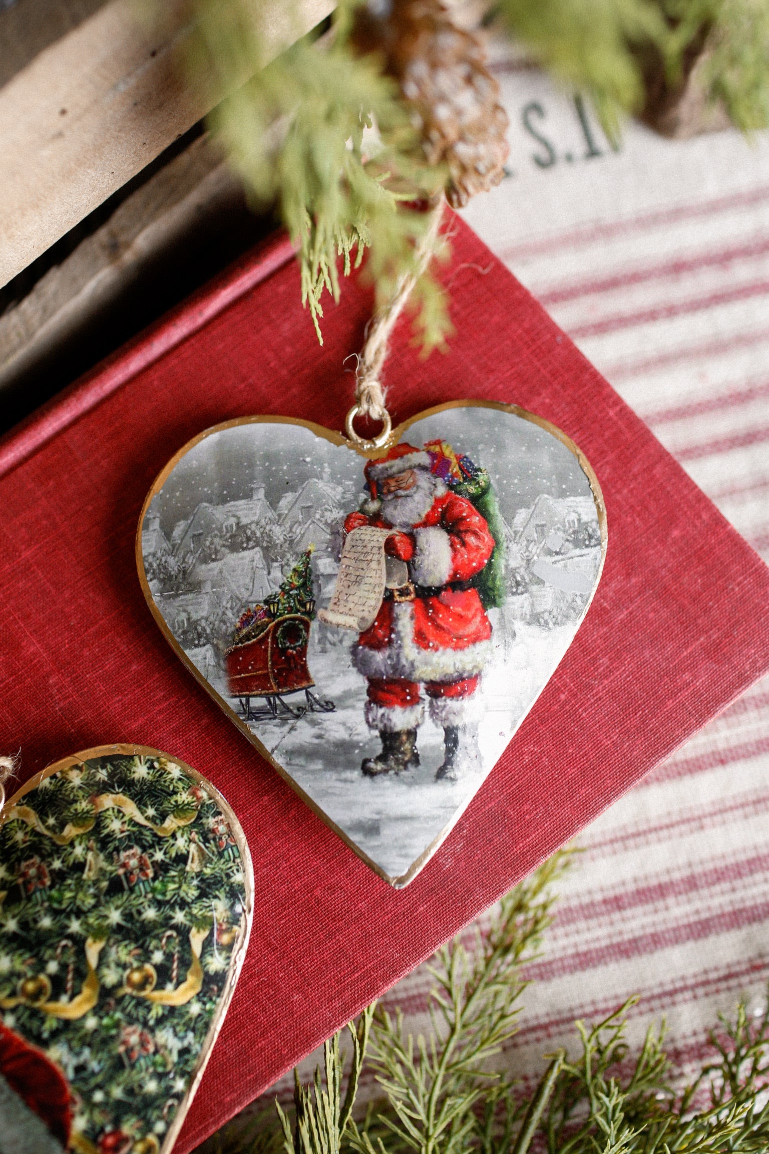 Santa Heart Ornament