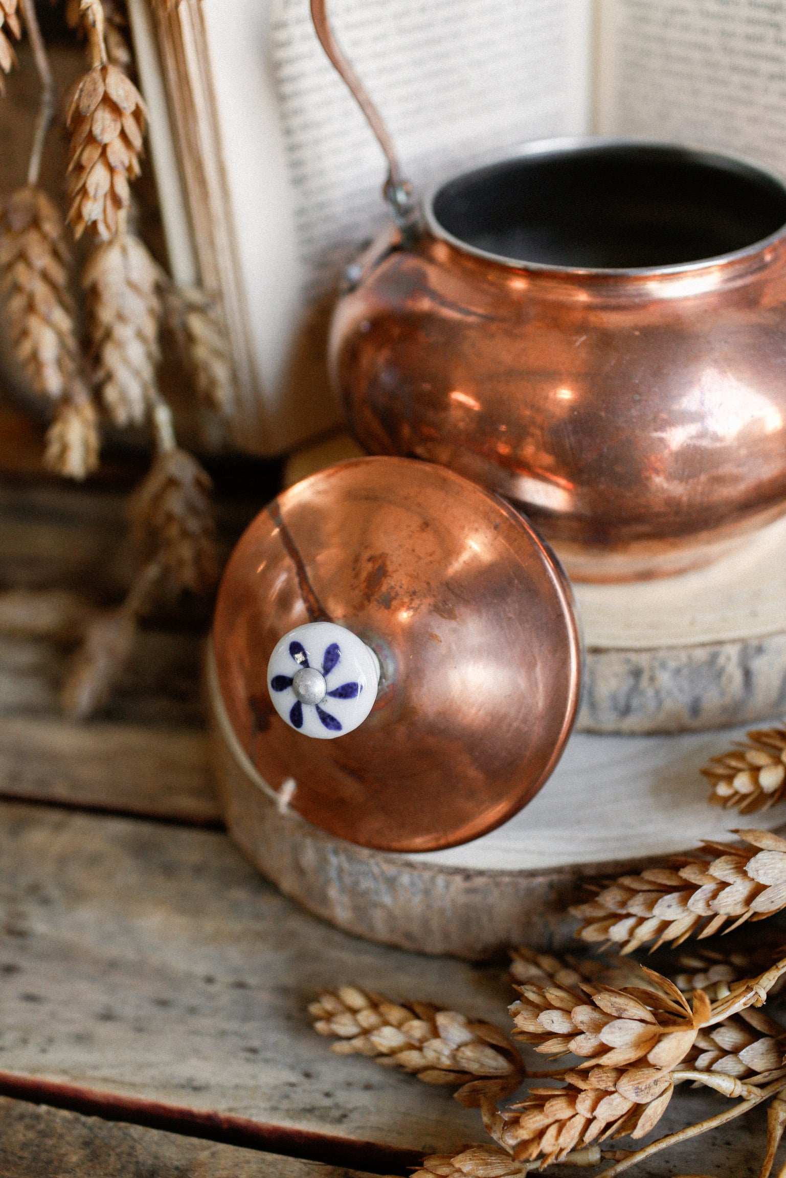 Vintage Copper Tea Kettle