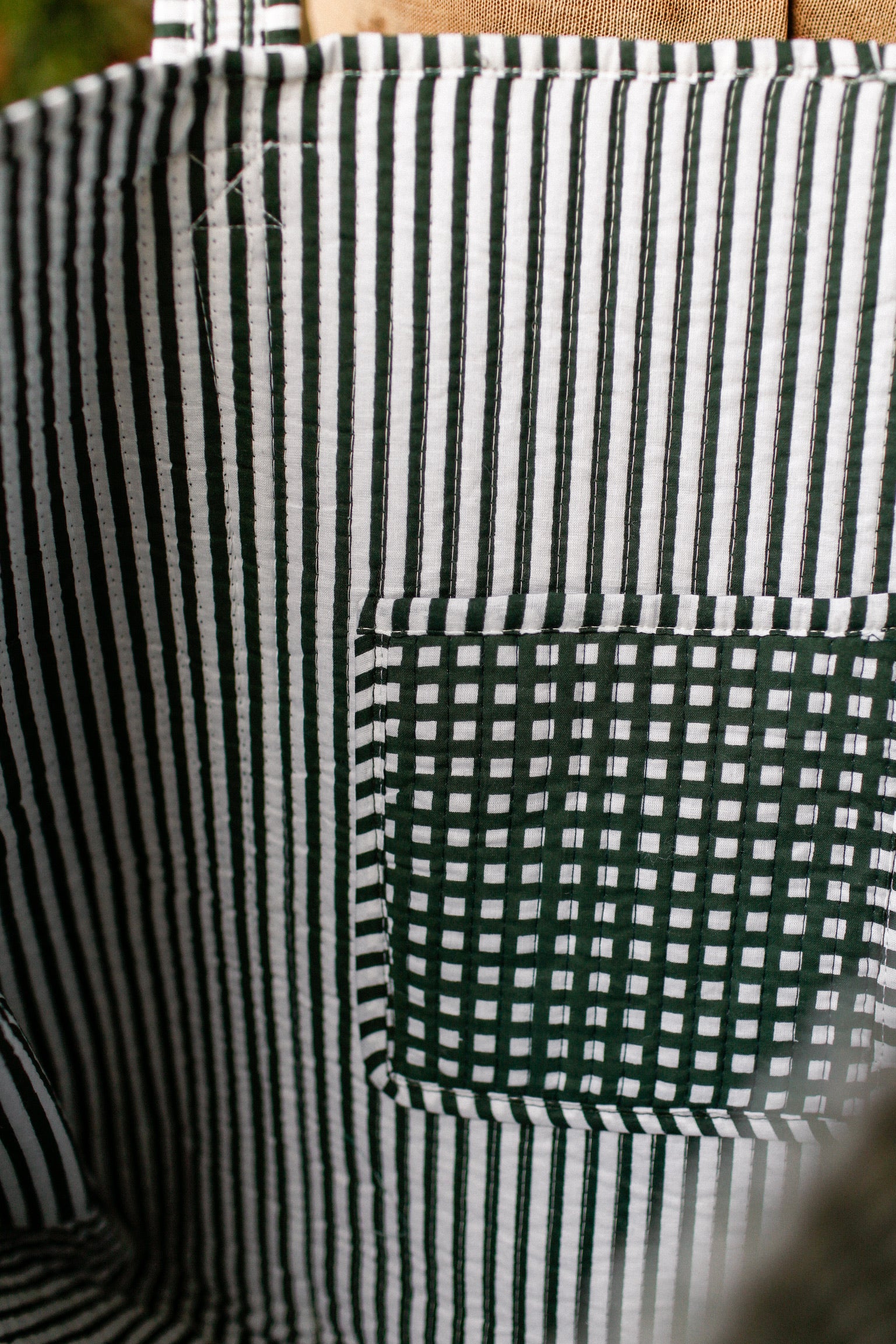 Green Check Tote Bag The Little Burlap Barn®