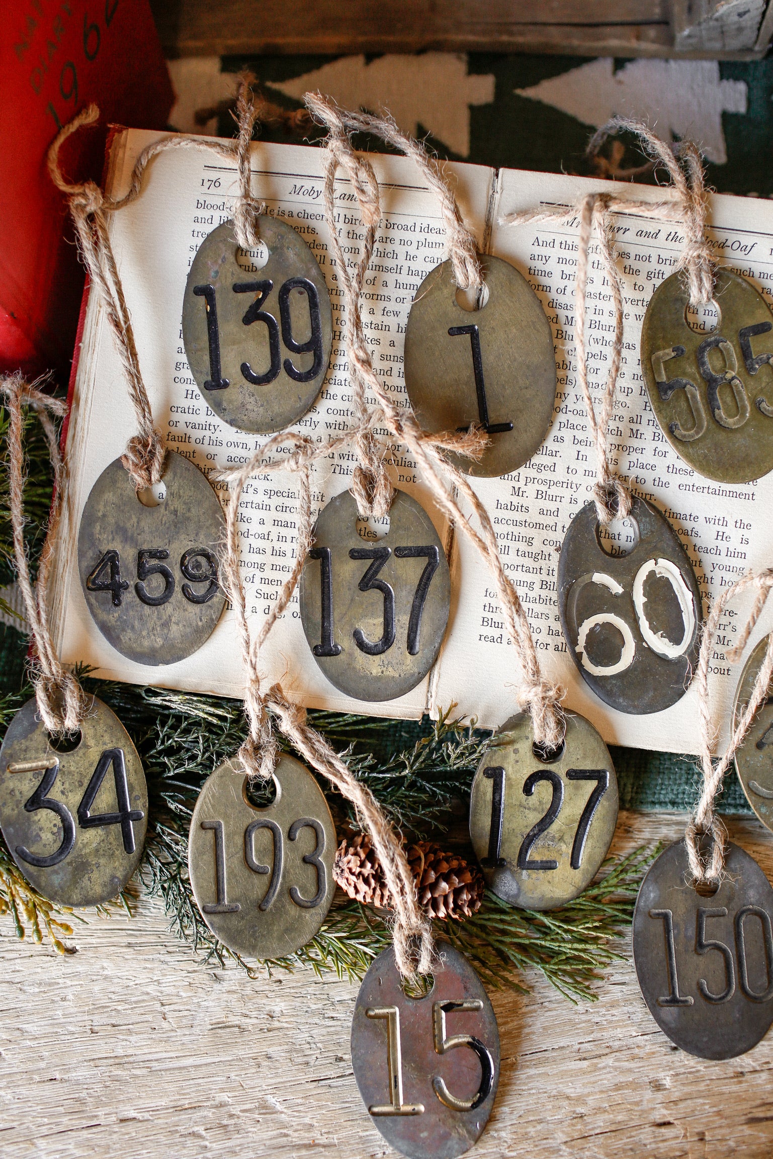 Vintage Brass Cow Tag