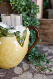 Stoneware Lemon Pitcher