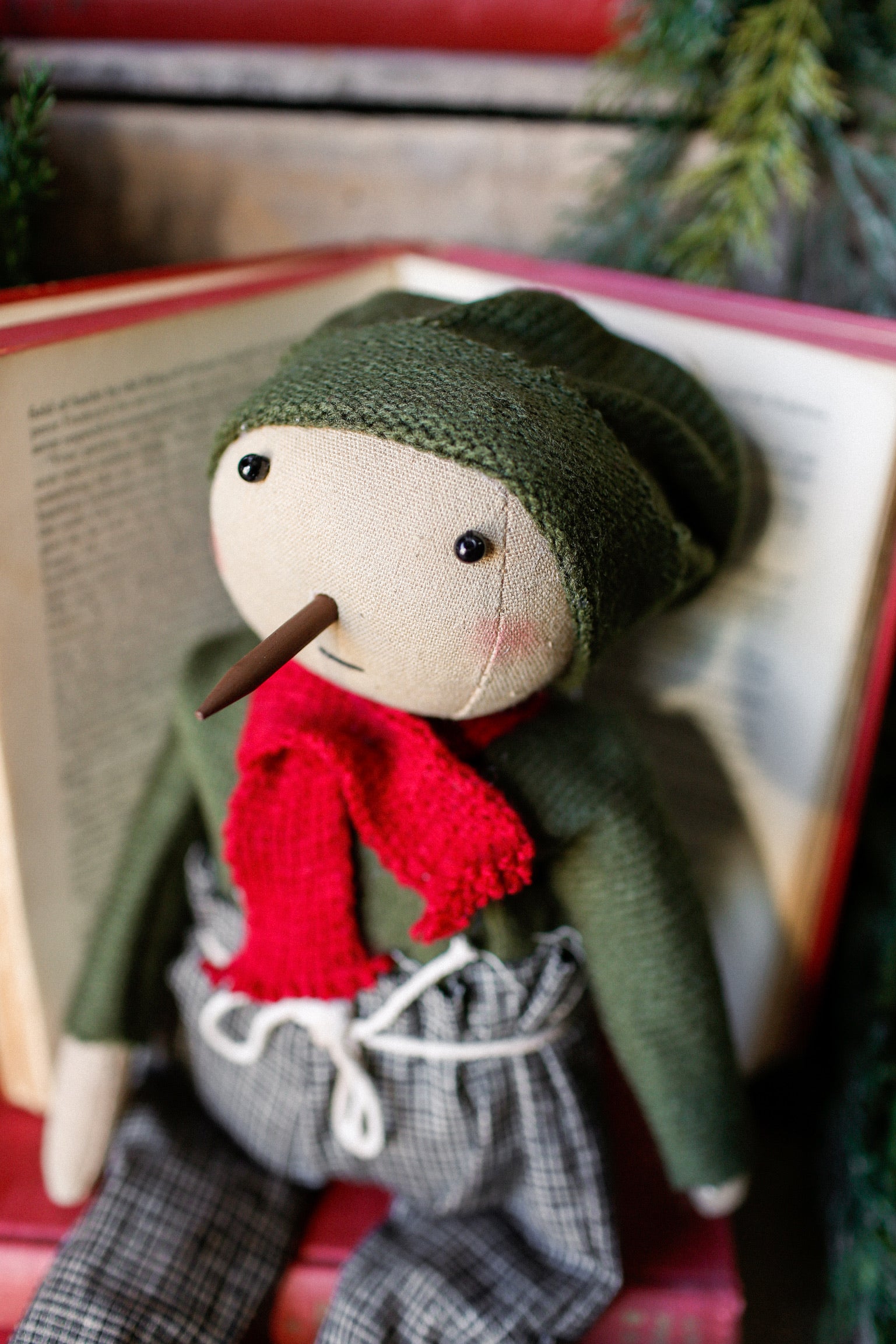 Handmade Cozy Snowman Doll