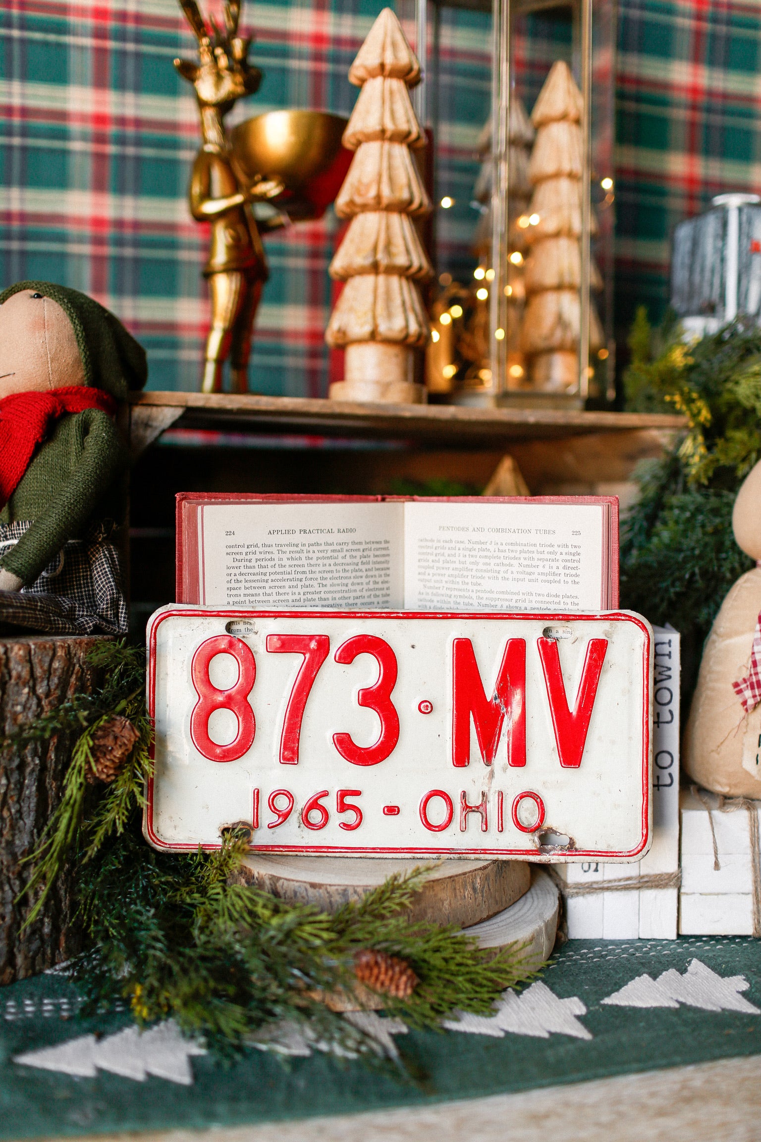 Vintage White License Plate The Little Burlap Barn®