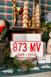Vintage White License Plate The Little Burlap Barn®