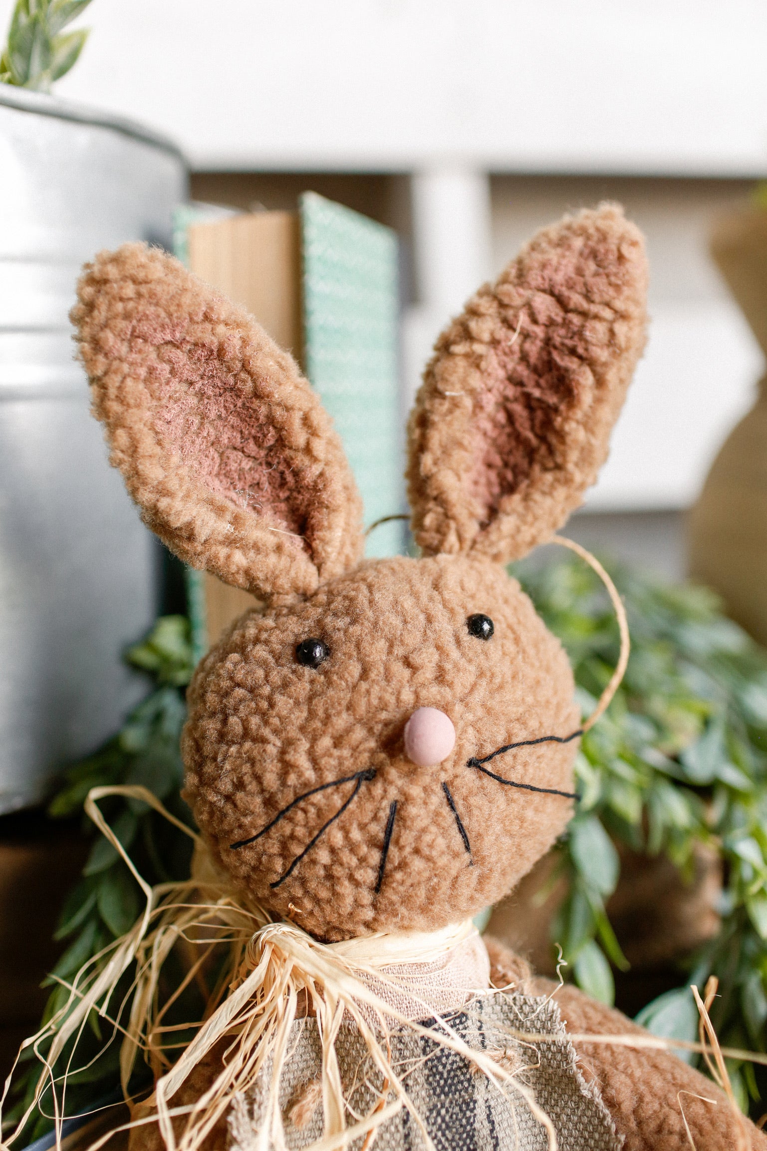 Handmade Ticking Stripe Bunny Doll