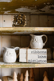 Hand-Stamped Holiday Book Stack