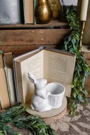 Ceramic Bunny With Basket The Little Burlap Barn®