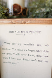Handmade "You Are My Sunshine" Framed Sign The Little Burlap Barn®