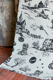 Halloween Toile Kitchen Towel The Little Burlap Barn