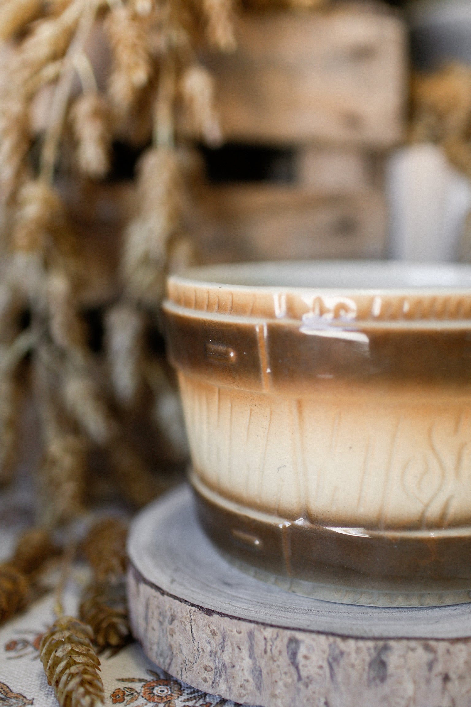 Vintage 1950's Barrel Planter