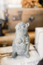 Concrete Squirrel Figurine