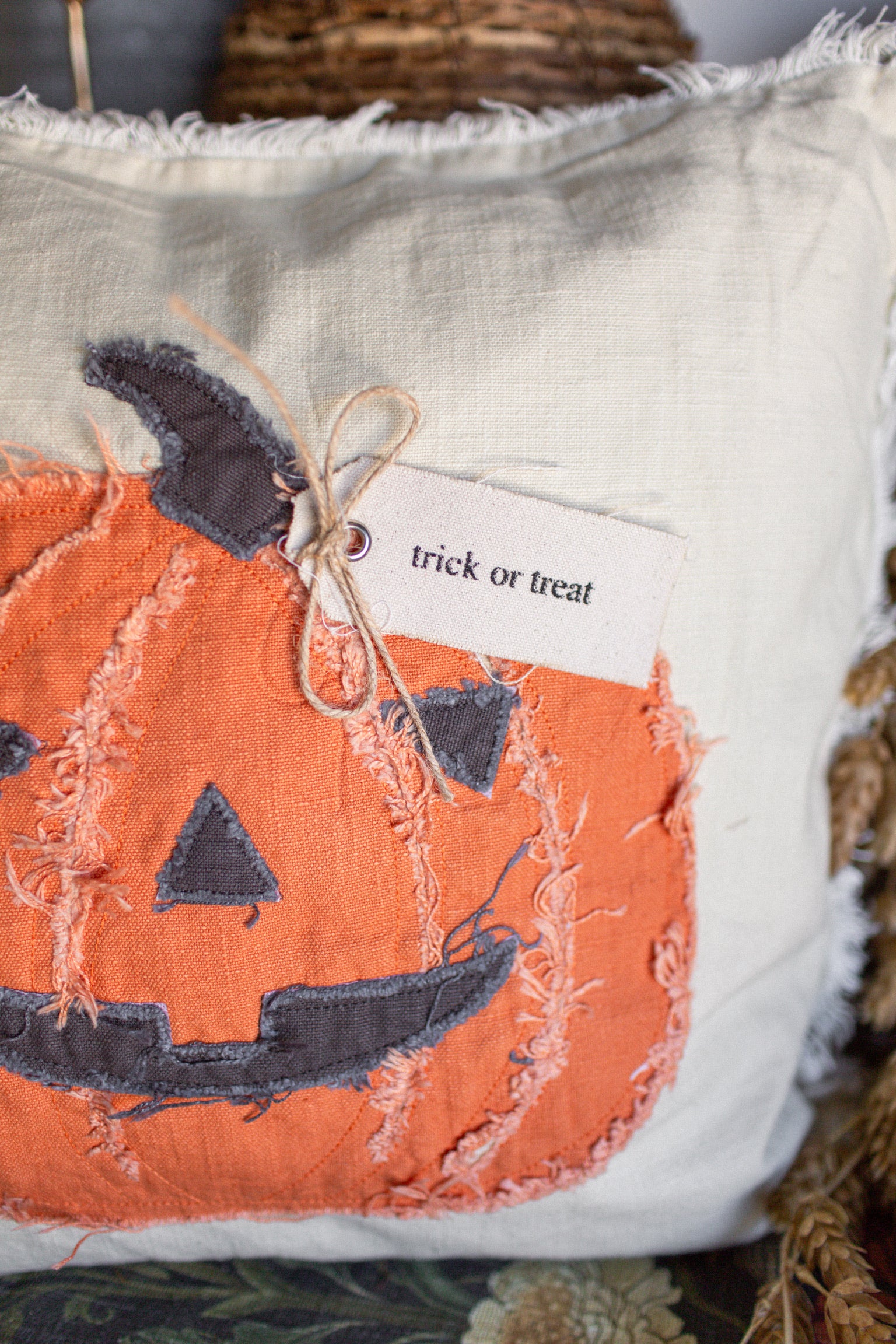 Trick or Treat Pumpkin Pillow