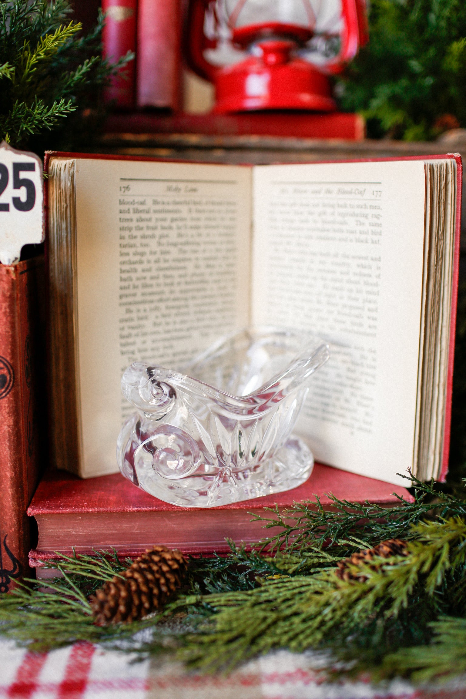 Vintage Glass Sleigh