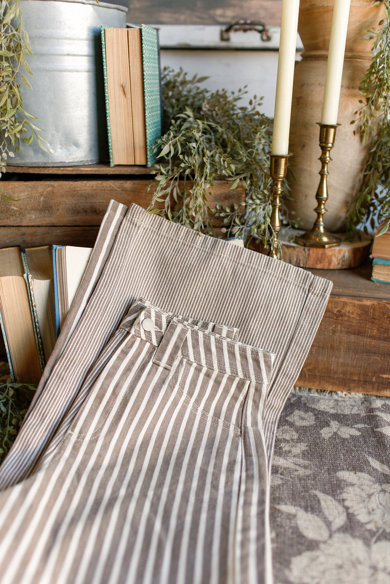 Franklin Stripe Mixed Pant