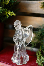 Vintage Glass Angel Candle Holder