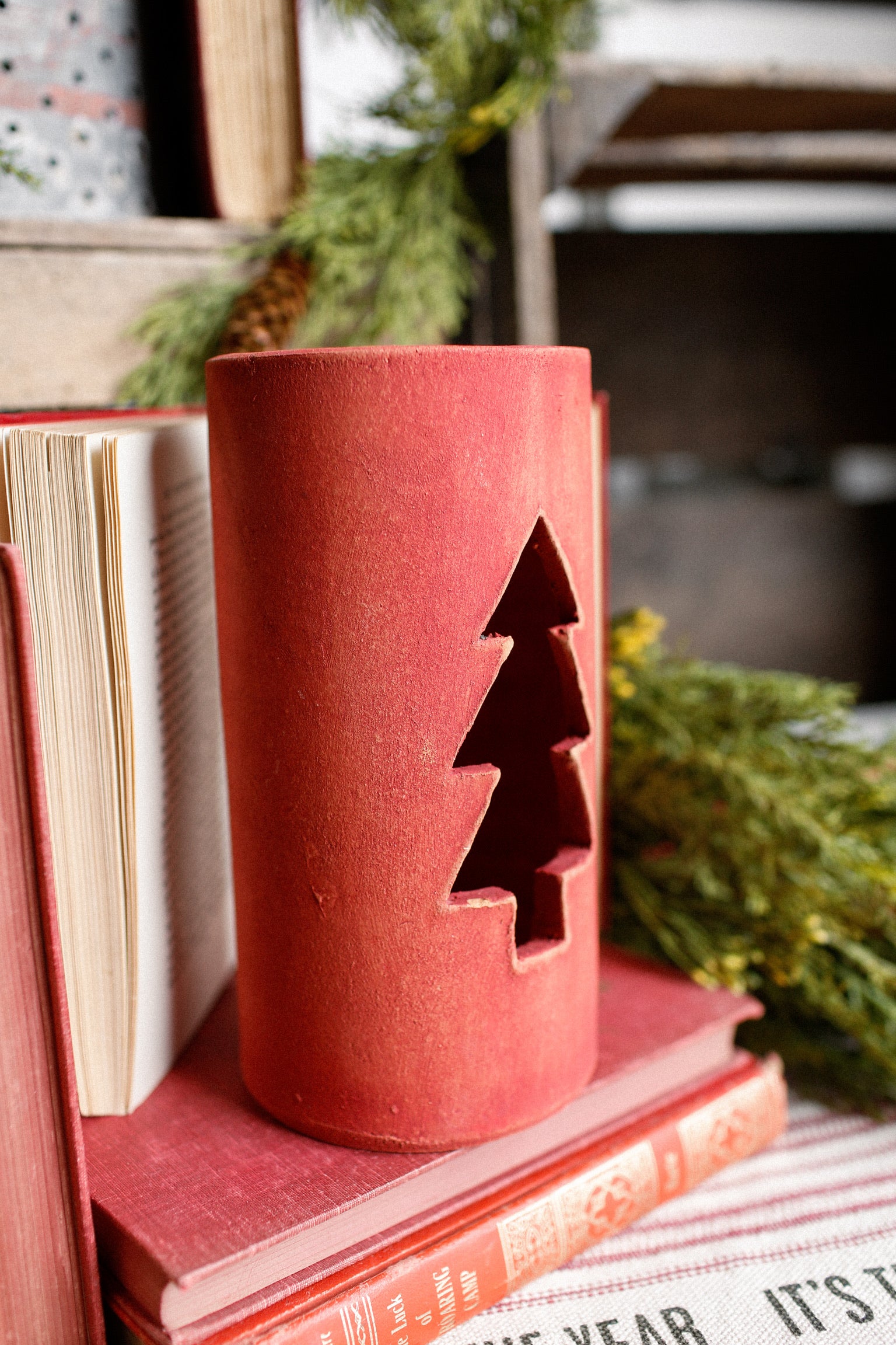 Handmade Clay Tree Lantern