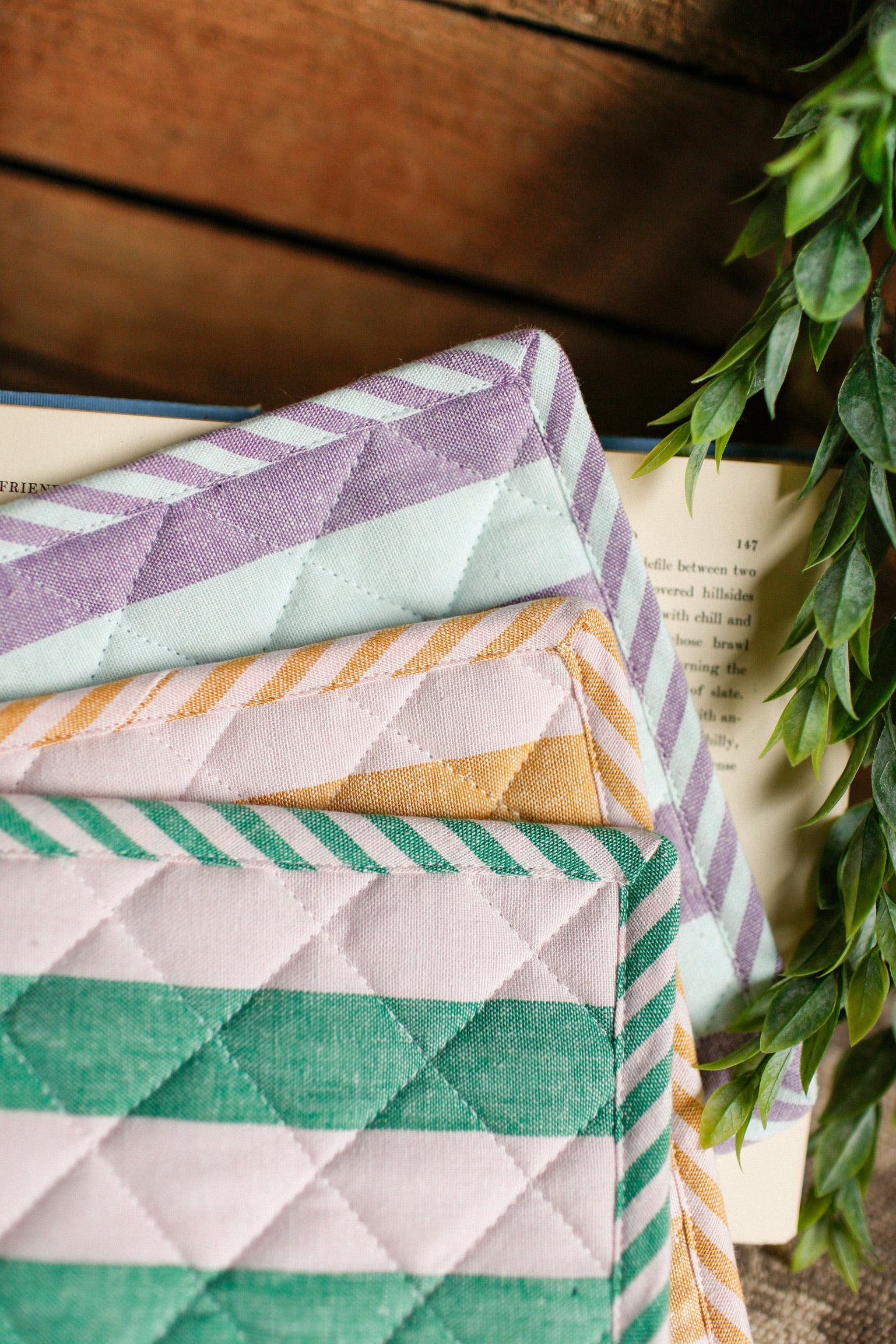 Summer Stripe Pot Holder