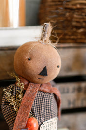 Handmade "Happy Fall" Pumpkin Doll