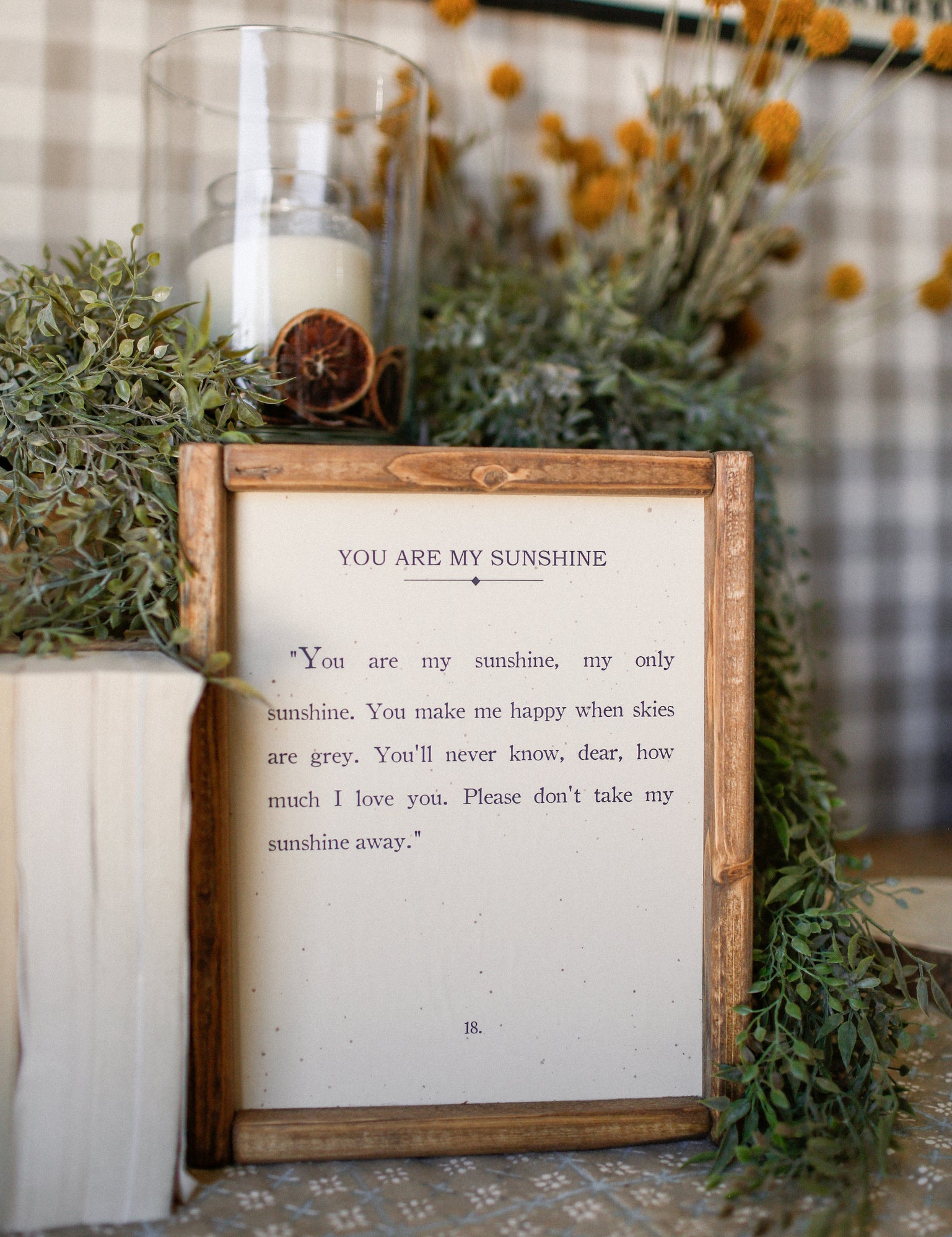 Handmade "You Are My Sunshine" Framed Sign The Little Burlap Barn®