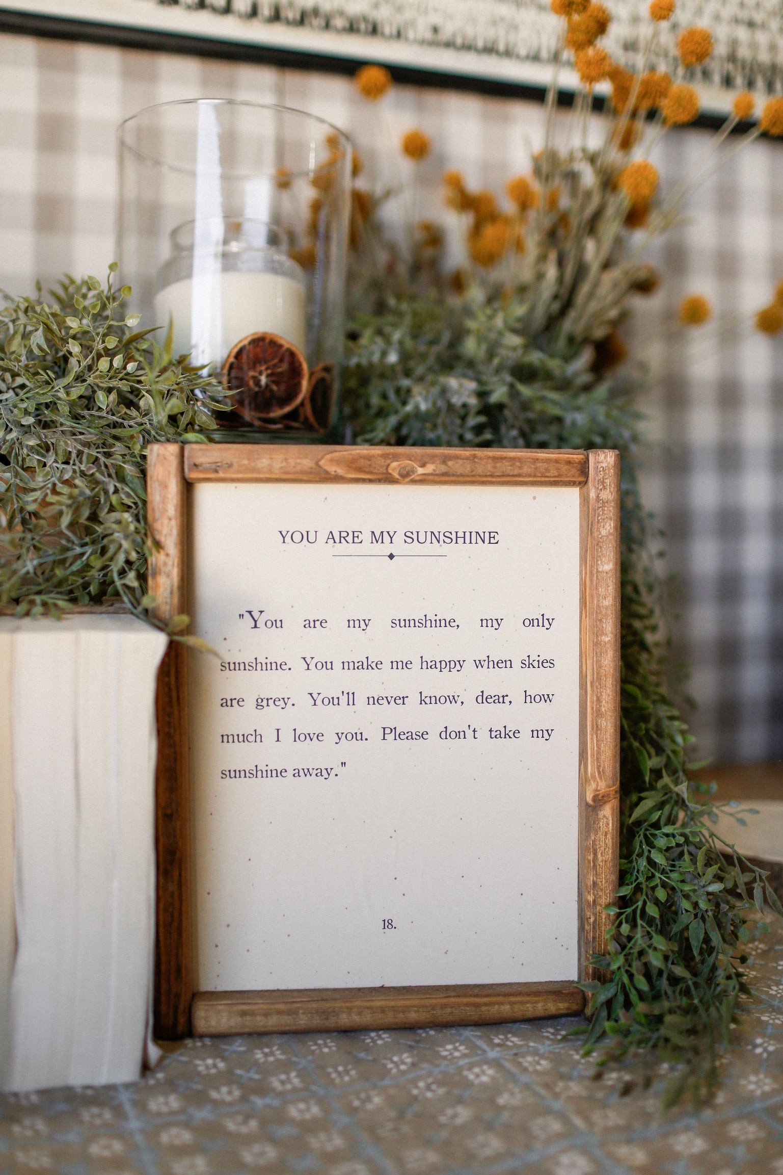 Handmade "You Are My Sunshine" Framed Sign The Little Burlap Barn®