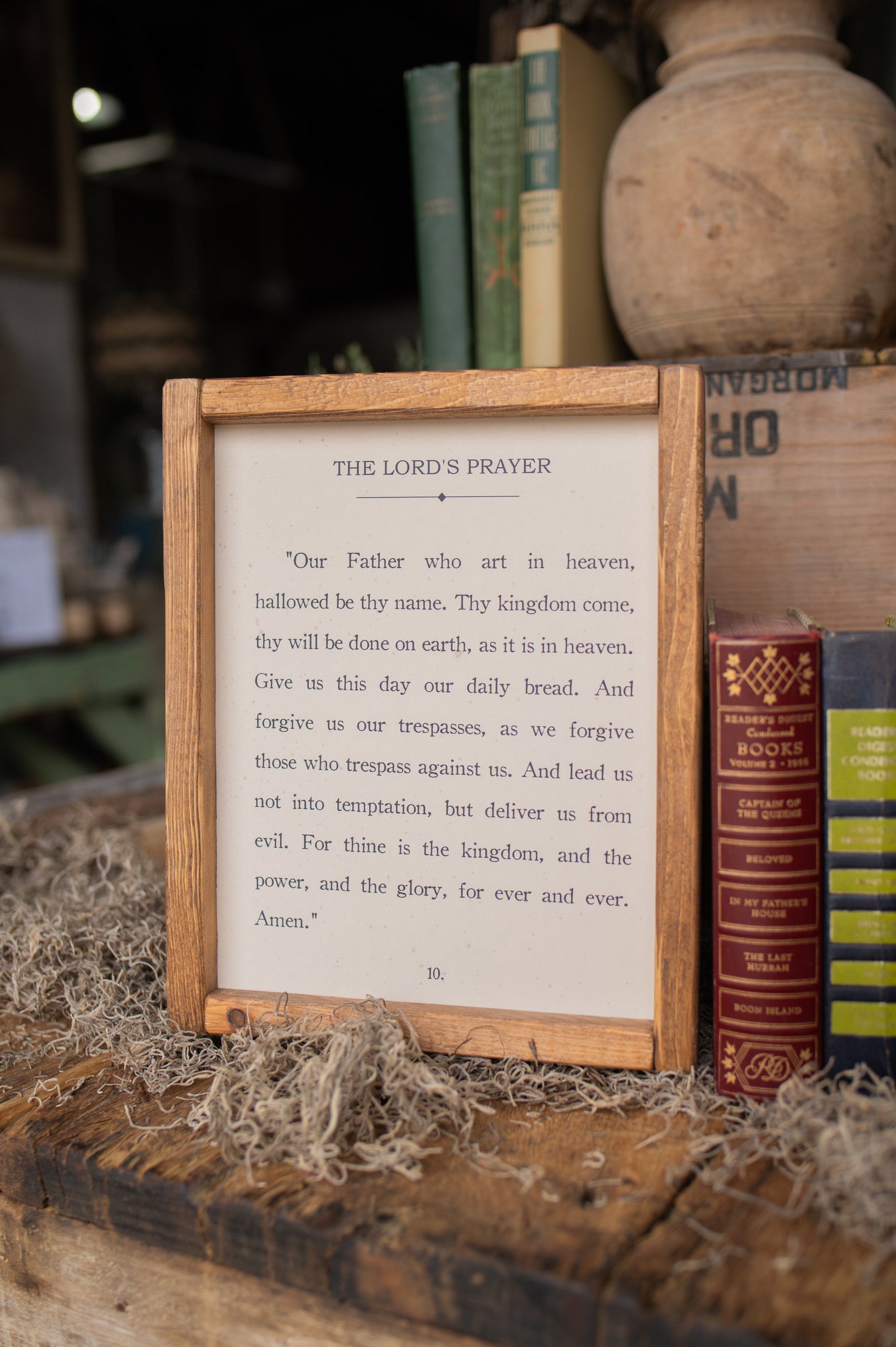 Handmade "Lord’s Prayer" Framed Sign The Little Burlap Barn®