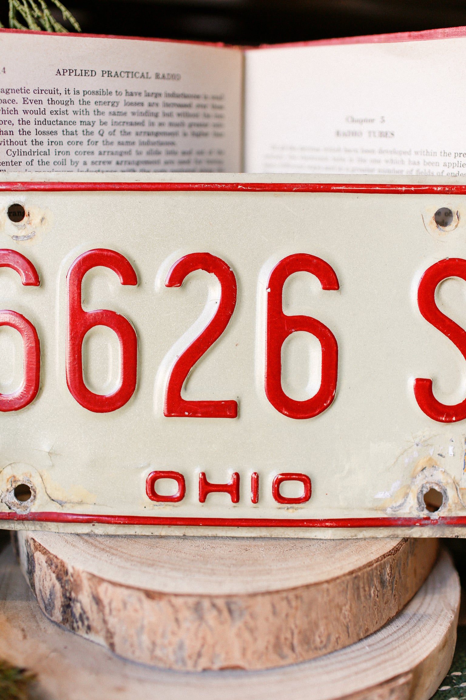 Vintage White License Plate The Little Burlap Barn®