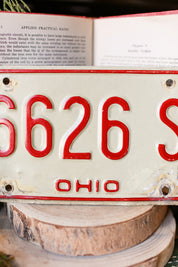 Vintage White License Plate The Little Burlap Barn®