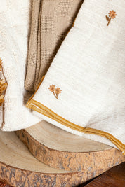 Floral Embroidered Cotton Tea Towels Creative Co-Op