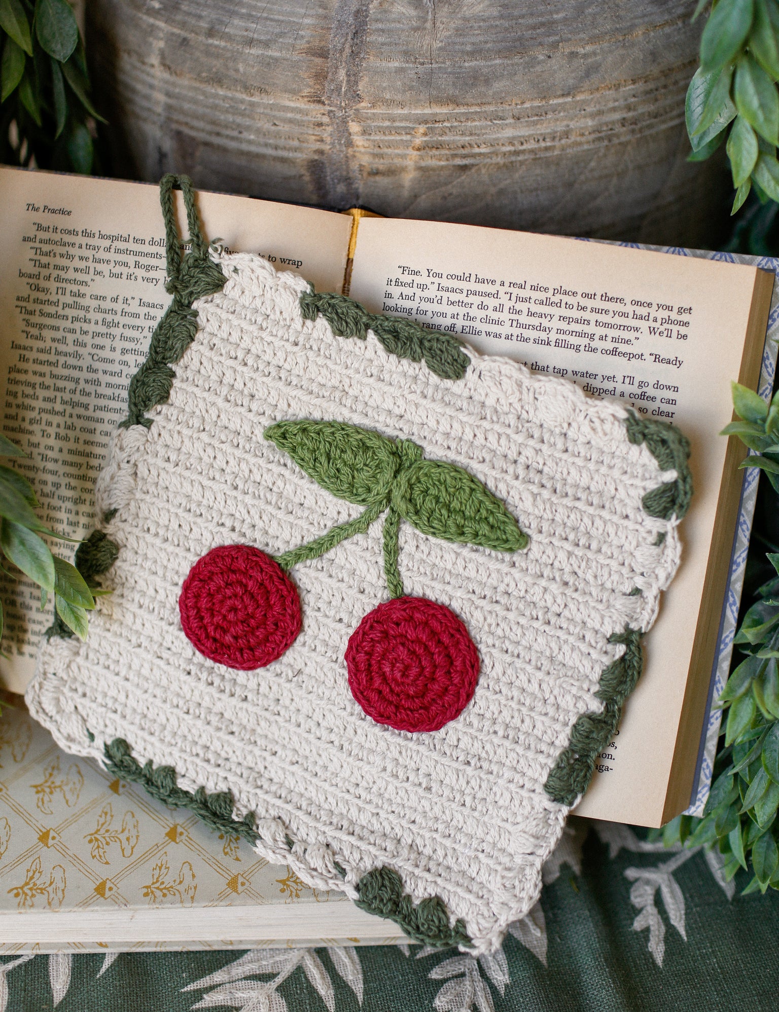 Cherry Crocheted Pot Holder The Little Burlap Barn®