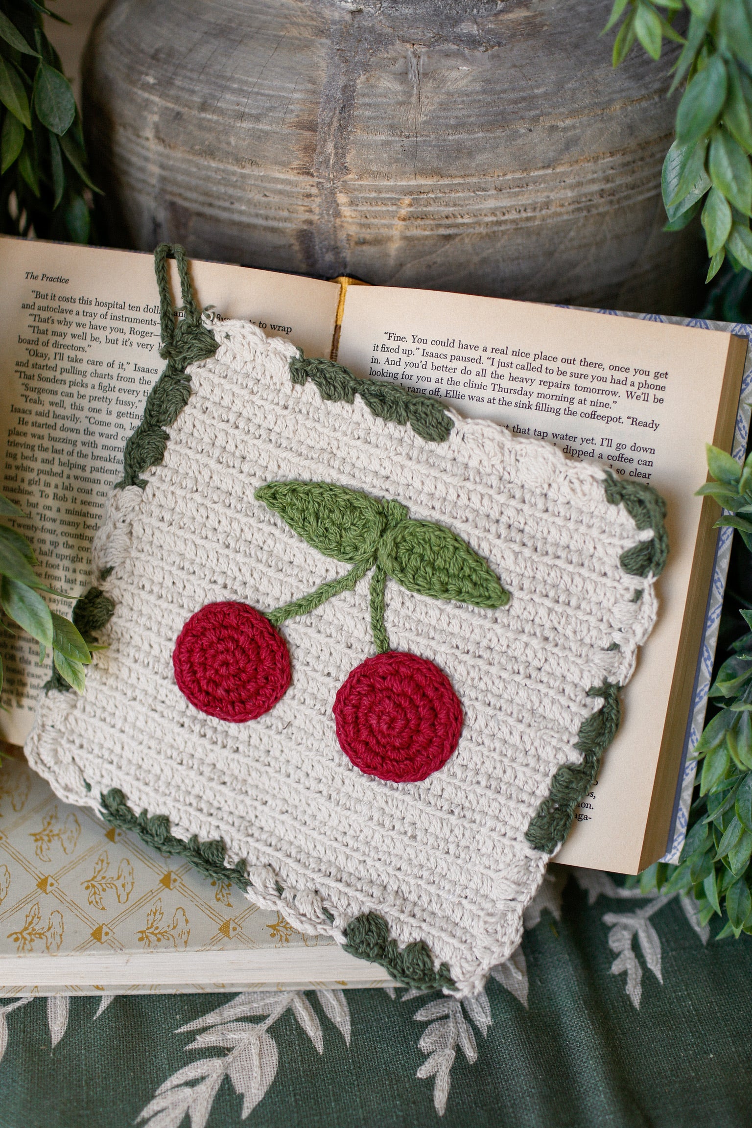 Cherry Crocheted Pot Holder The Little Burlap Barn®