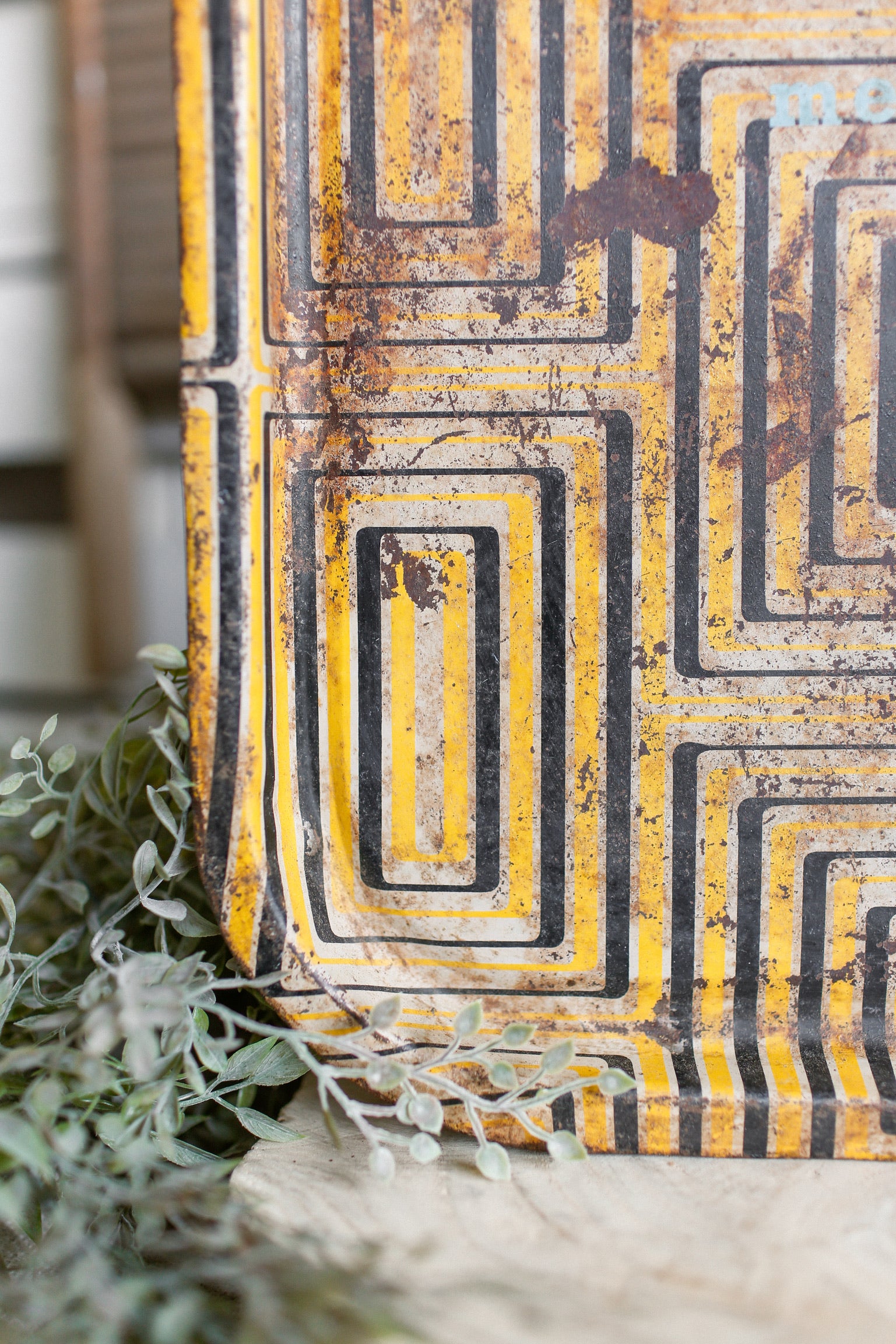 Vintage Yellow Tray The Little Burlap Barn®