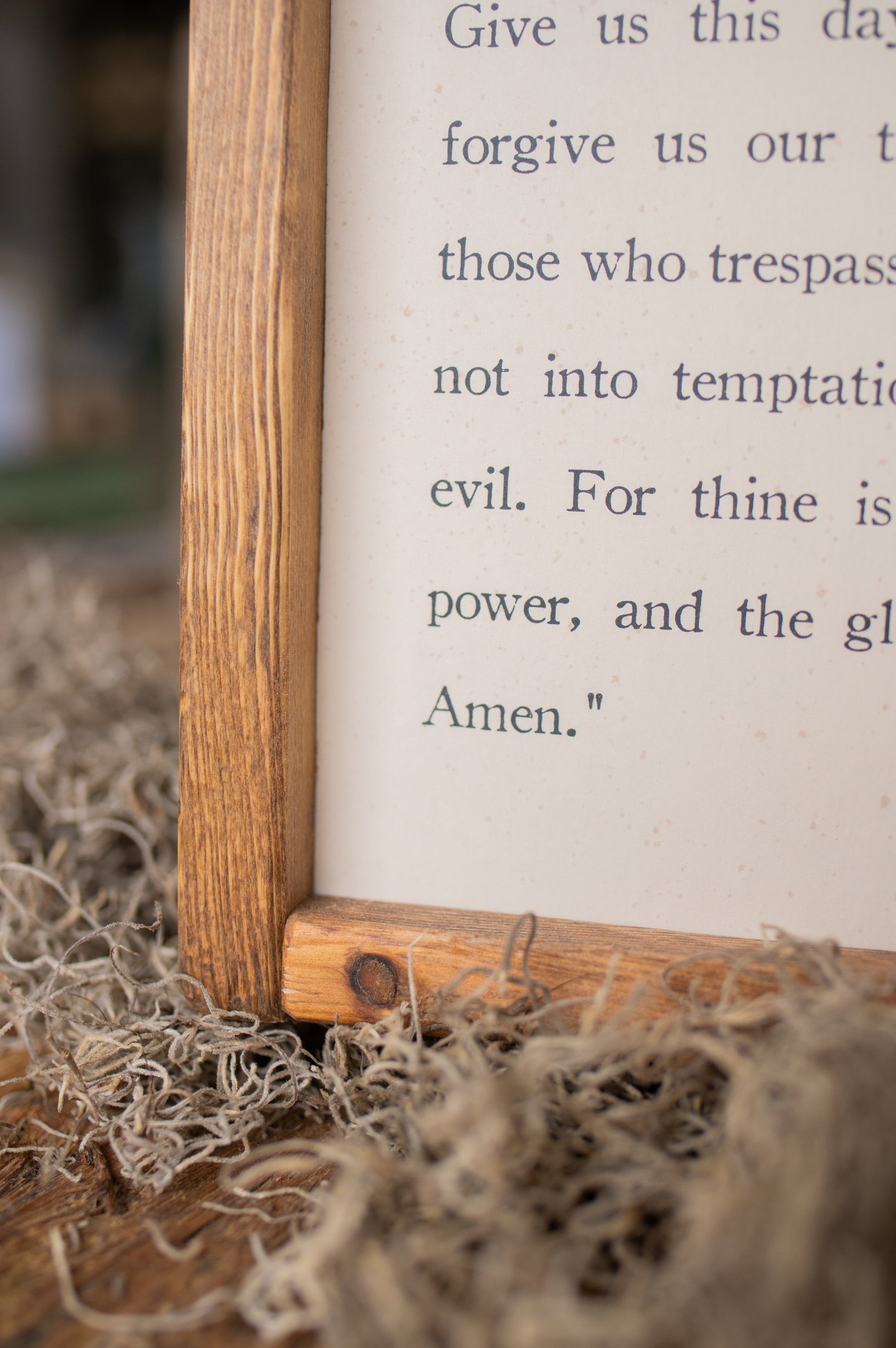 Handmade "Lord’s Prayer" Framed Sign The Little Burlap Barn®