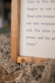 Handmade "Lord’s Prayer" Framed Sign The Little Burlap Barn®