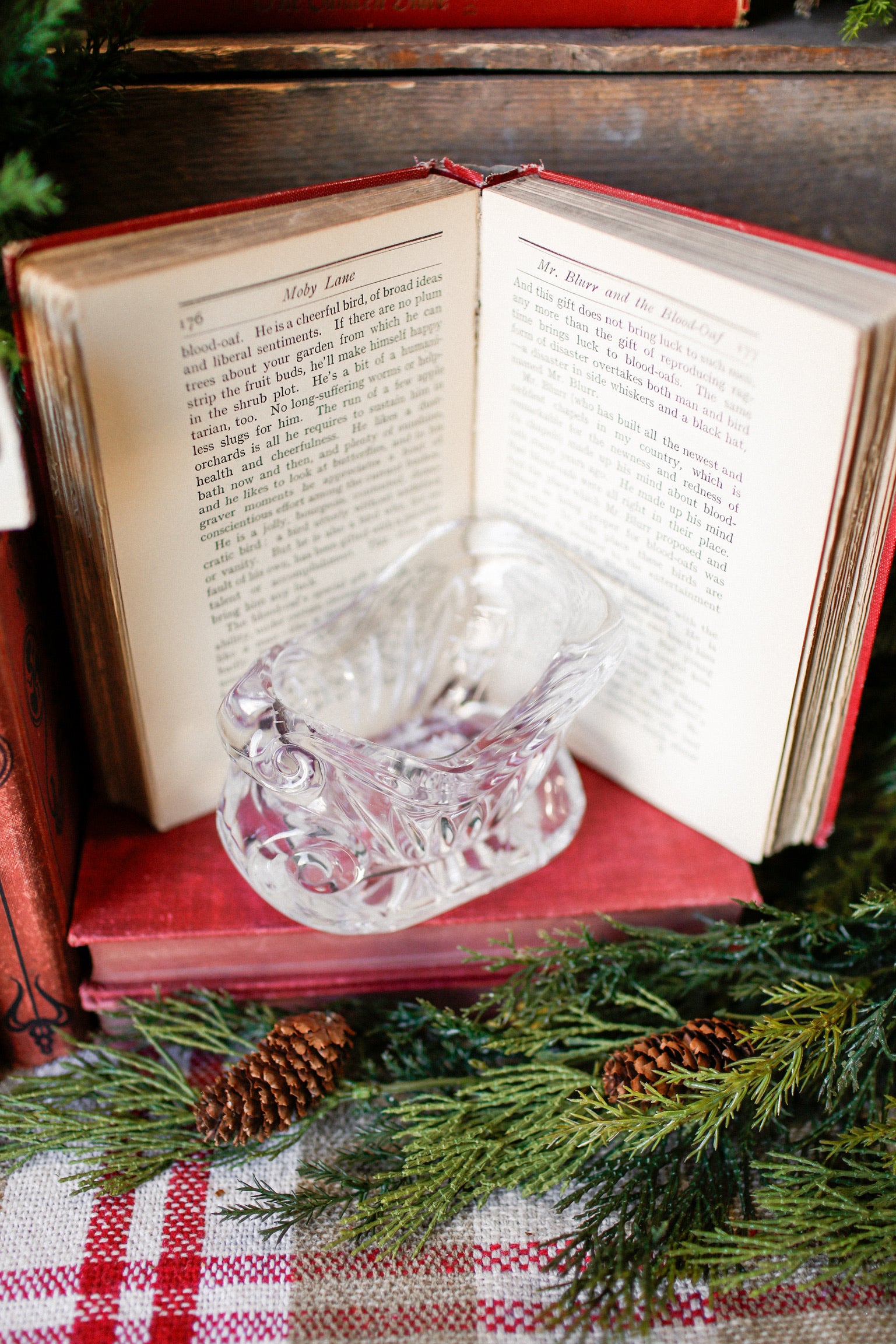 Vintage Glass Sleigh