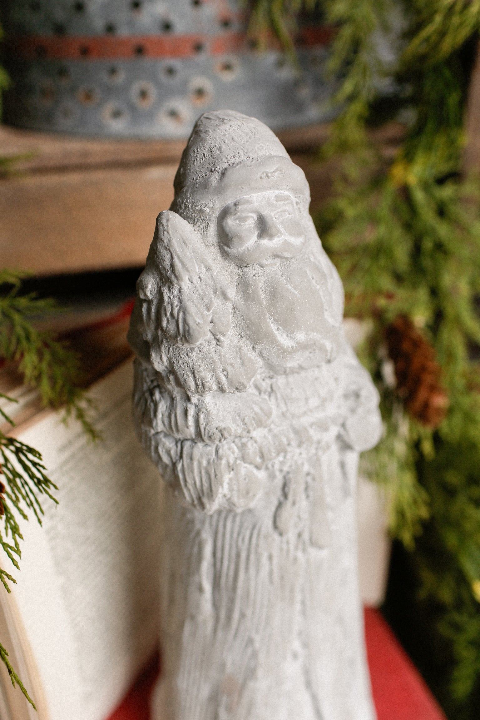Concrete Standing Santa