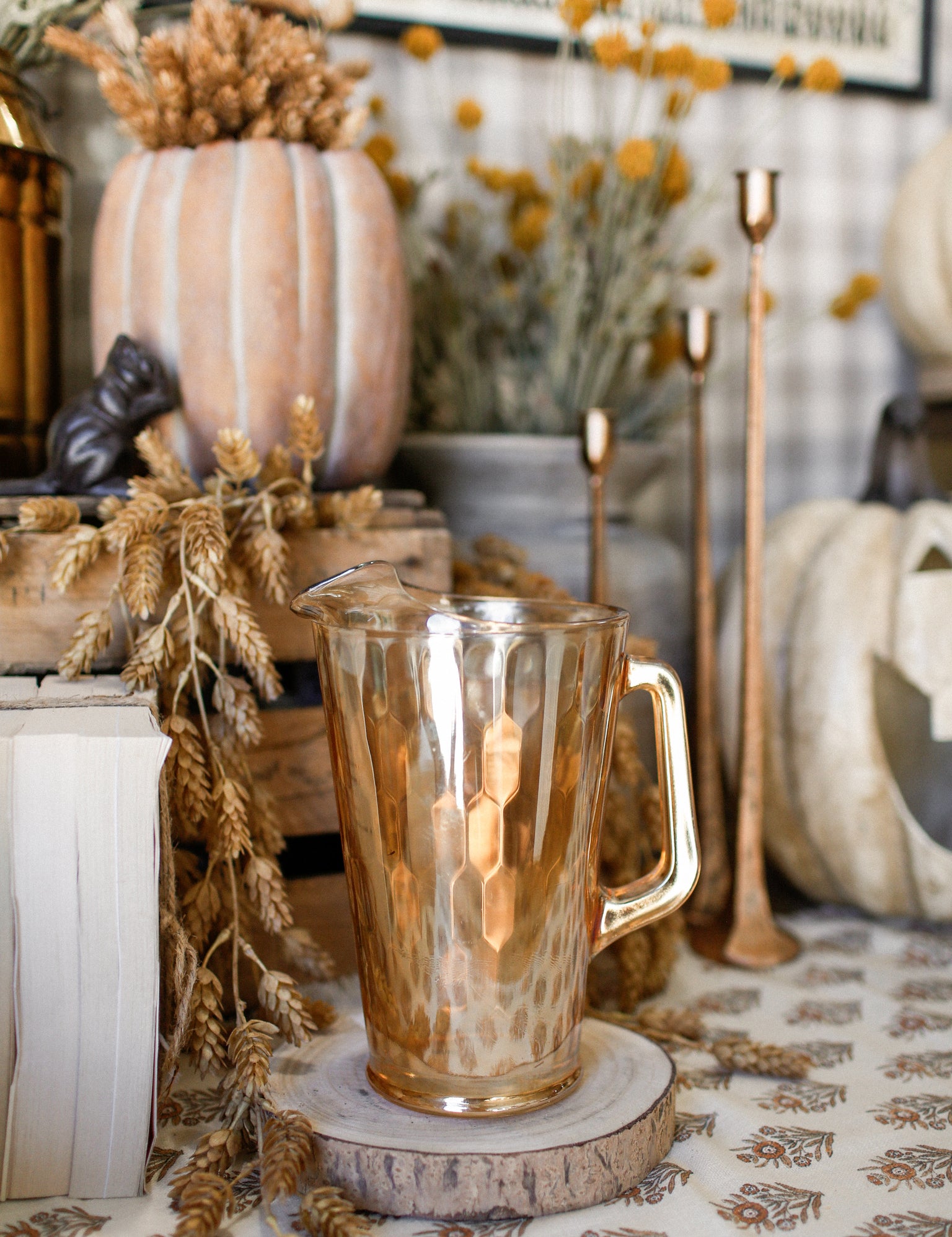 Vintage Carnival Glass Pitcher The Little Burlap Barn®