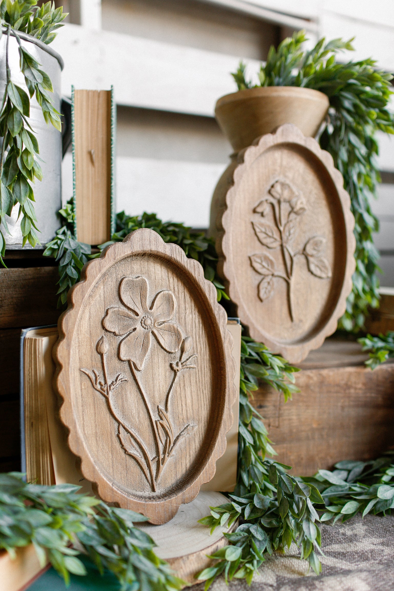 Botanical Scalloped Wall Art