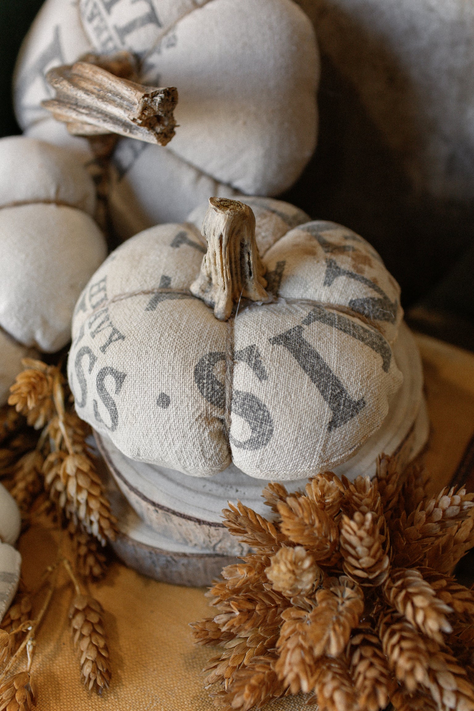 Handmade Grainsack Pumpkin (3 Sizes)