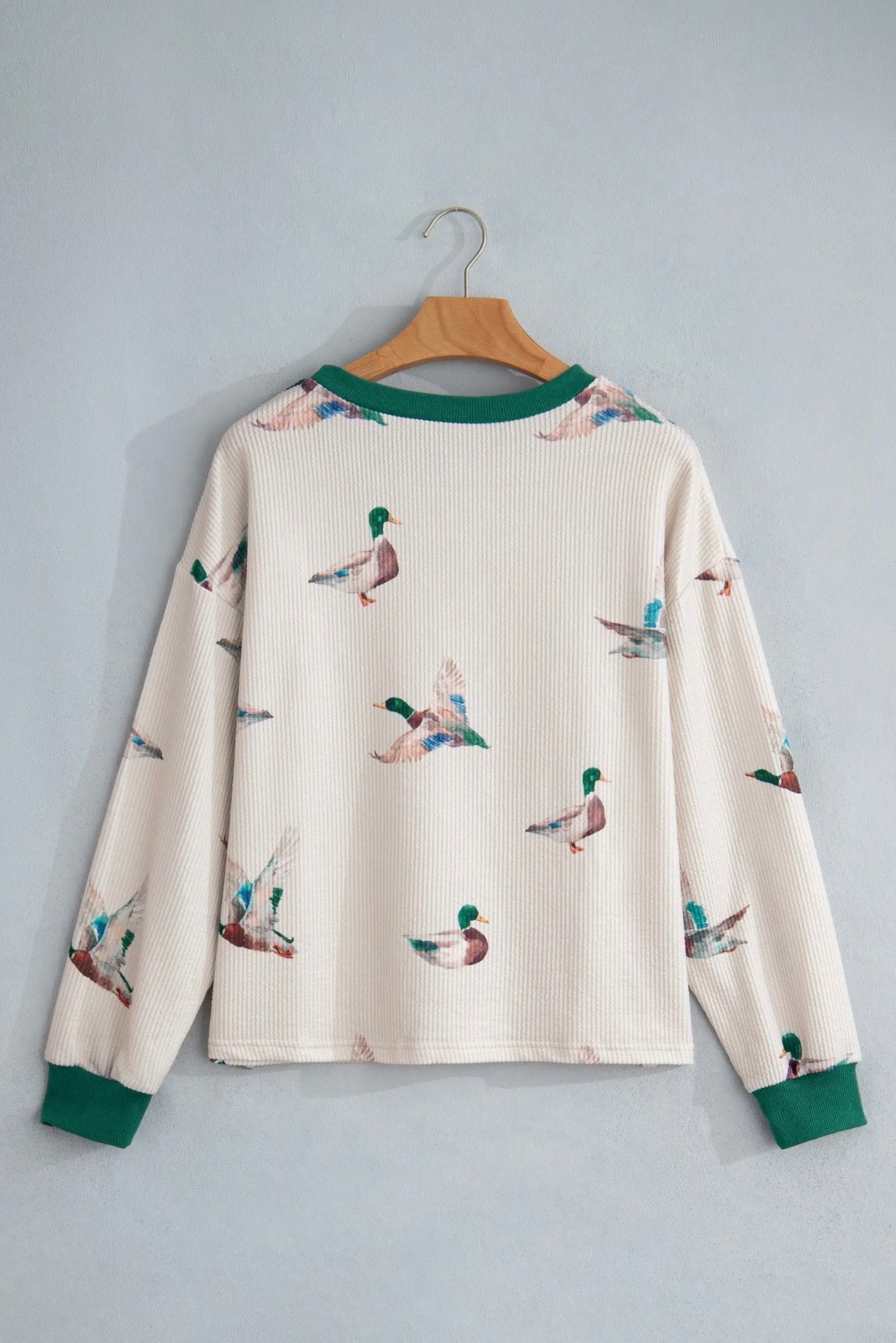 Twisted Rib Mallard Duck Pullover Pink Irene Wholesale