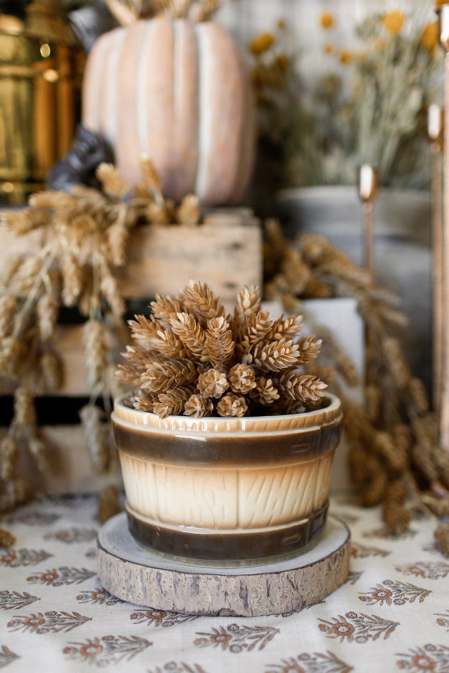 Vintage 1950's Barrel Planter