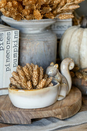 Stoneware Squirrel Bowl Creative Co-Op